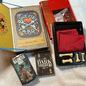 Tarot 4 Deck Bundle, Bonefire,Oracle of the Bones, Haunted House,Dark Mirrors